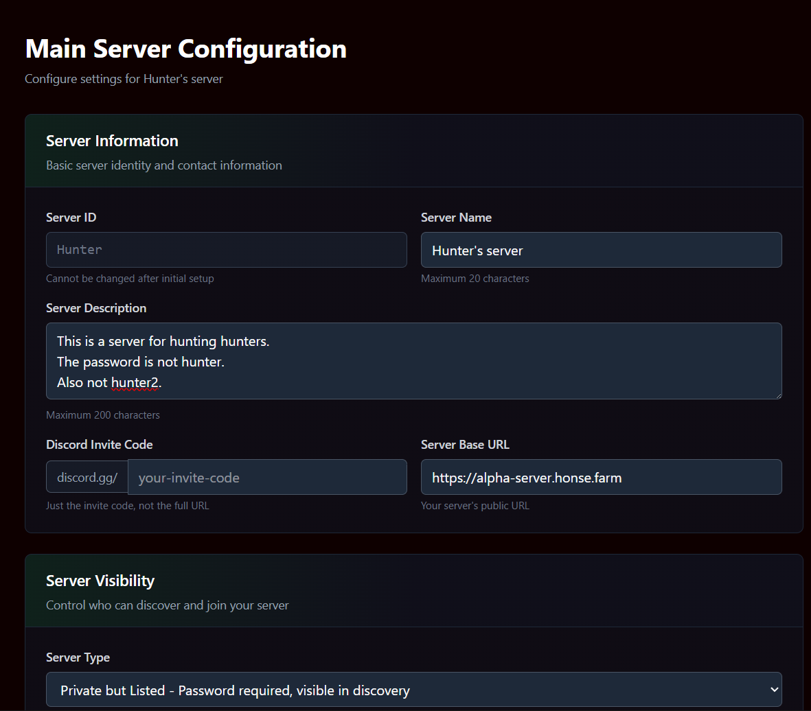 Admin panel for easy configuration